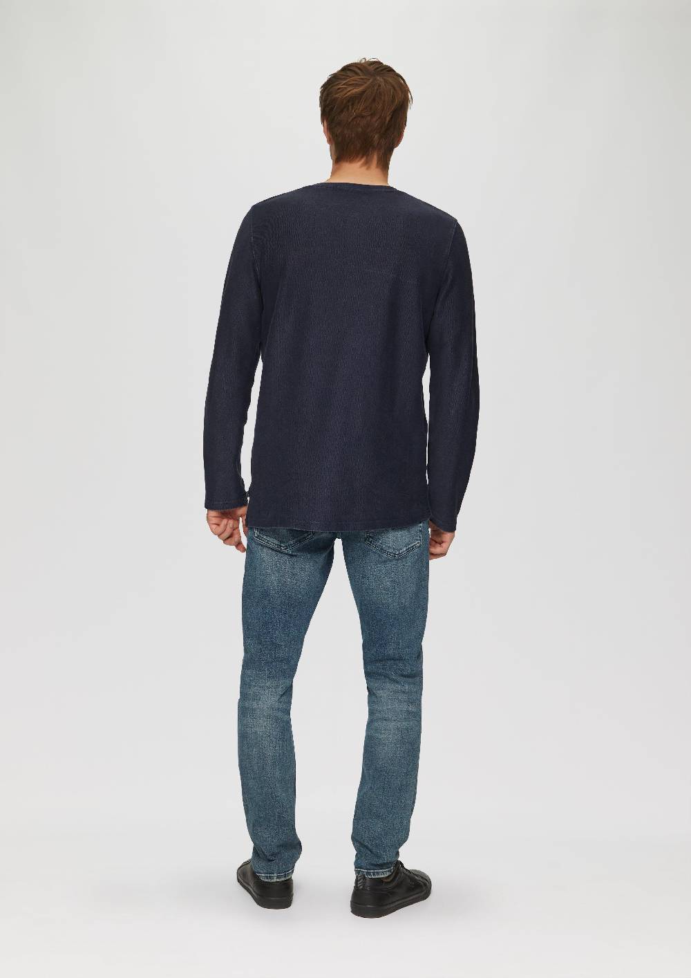 s.Oliver Longsleeve aus Strukturware mit Garment Dye Verkauf