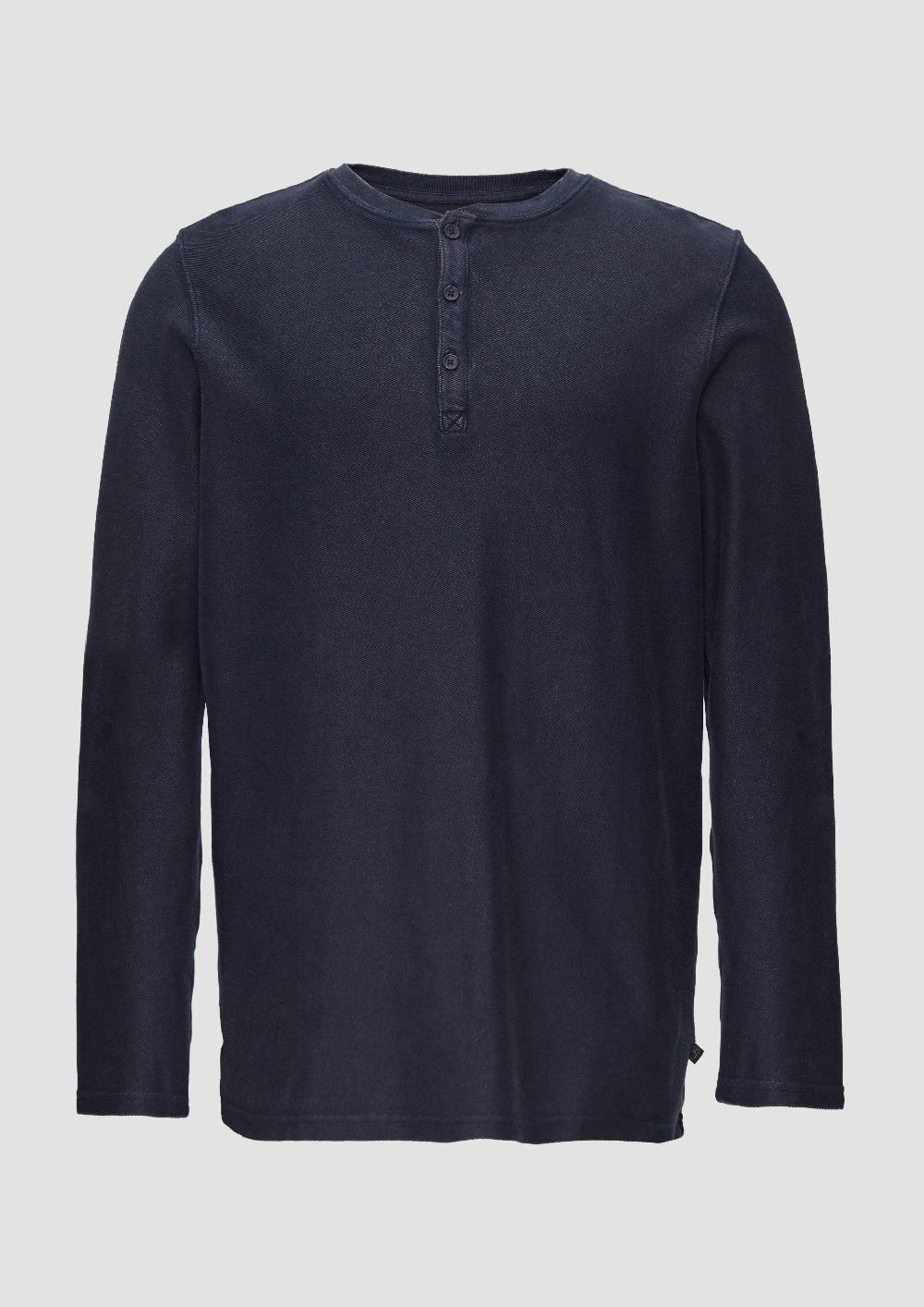 s.Oliver Longsleeve aus Strukturware mit Garment Dye Verkauf