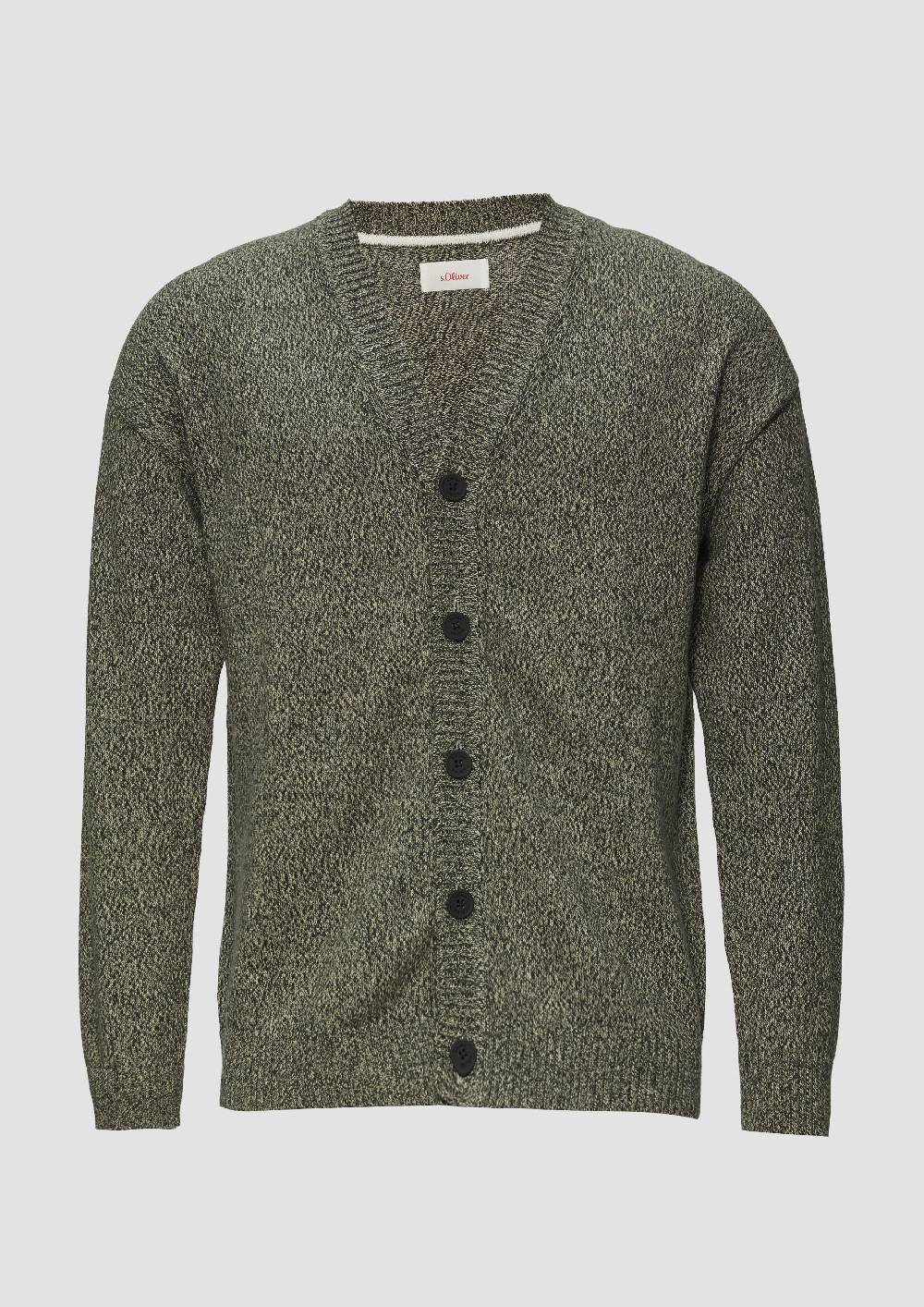 s.Oliver Strickcardigan mit V-Ausschnitt in Bicolor-Optik Fabrik Onlineshop