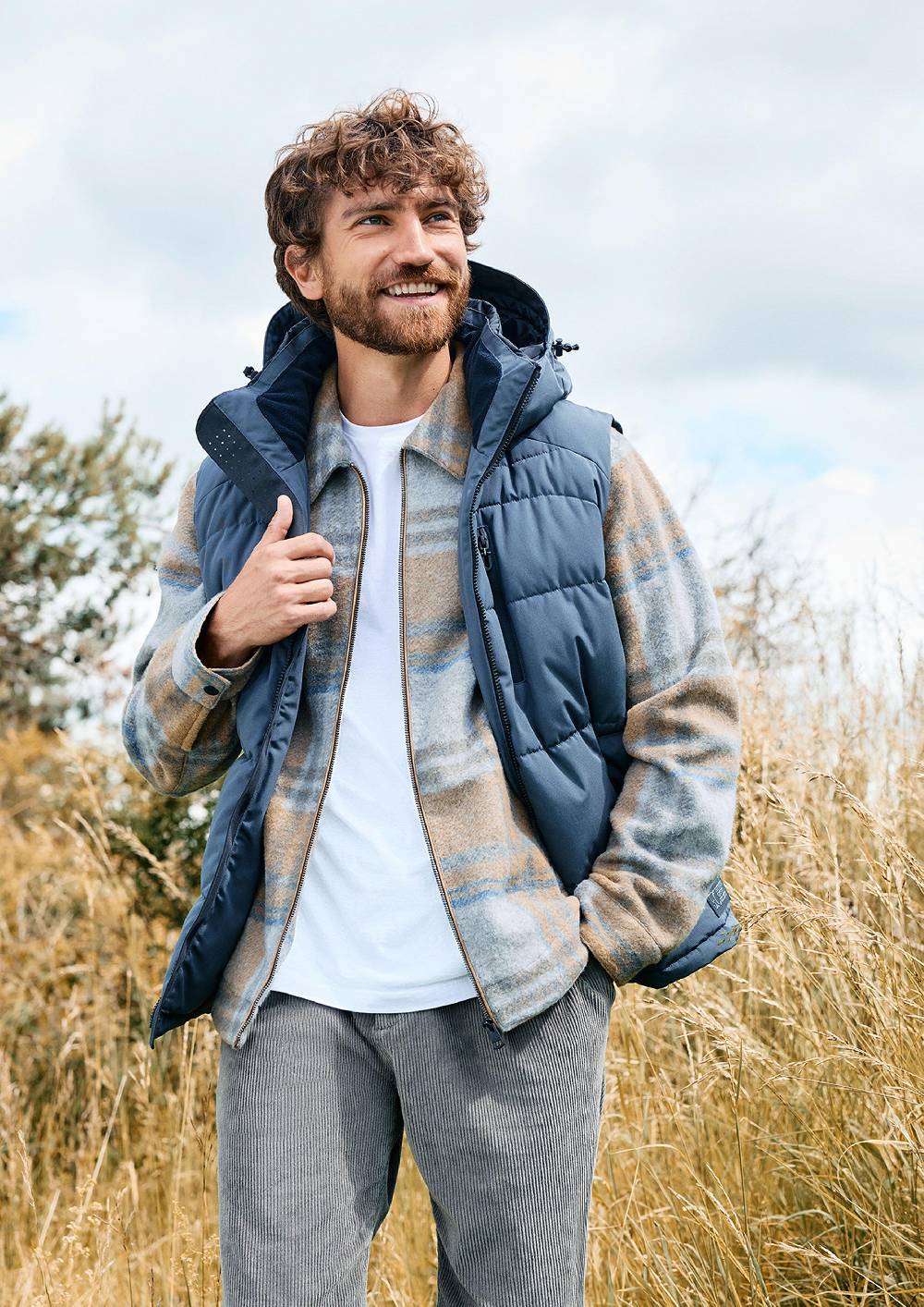 s.Oliver Karierte Hemdjacke aus Wollmix Flash Sale
