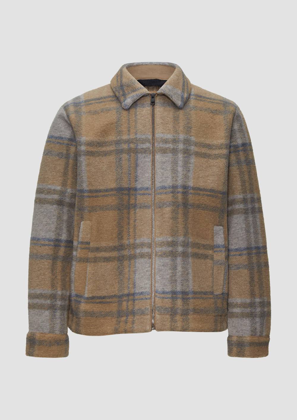 s.Oliver Karierte Hemdjacke aus Wollmix Flash Sale