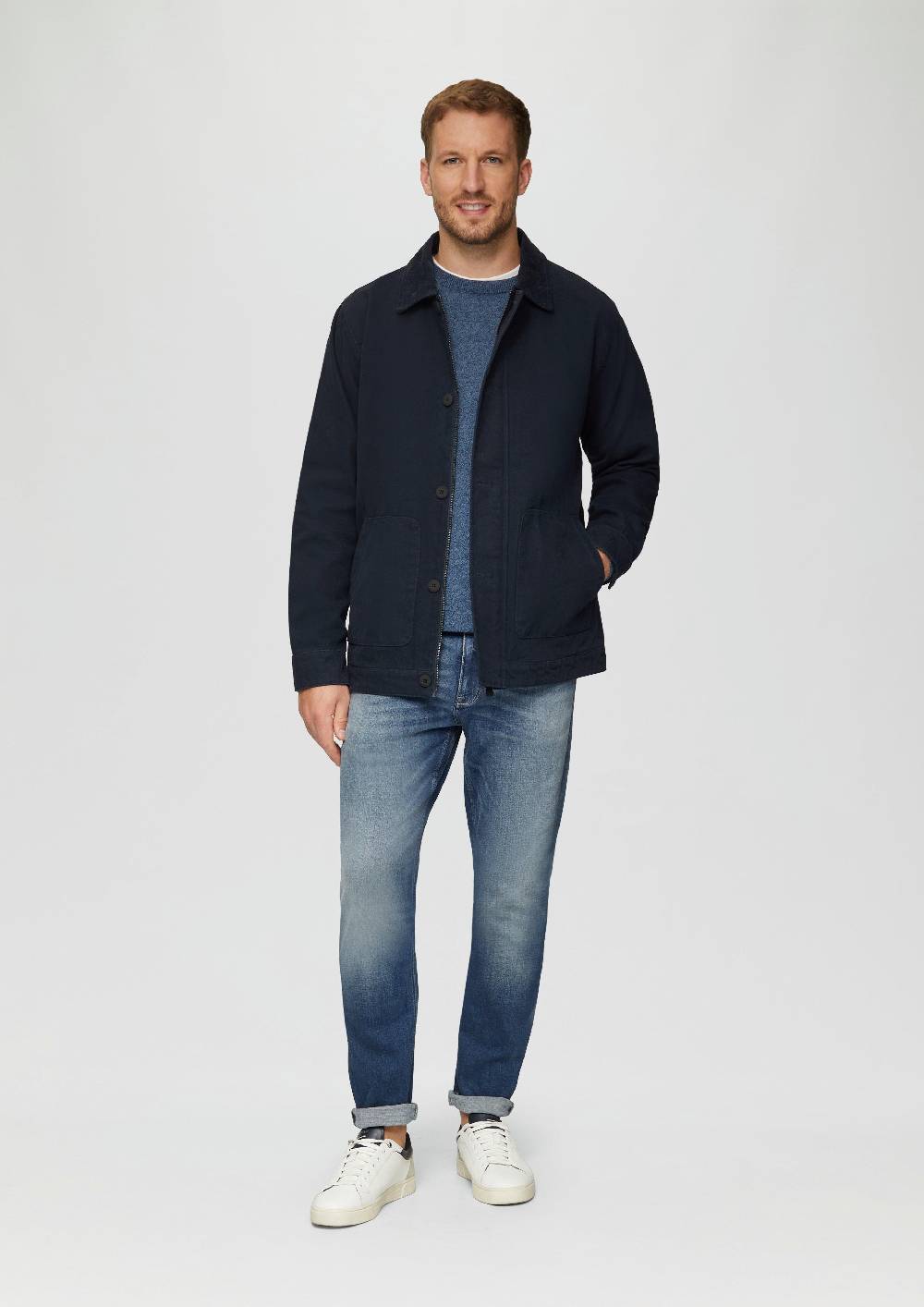 s.Oliver Canvas-Jacke mit Cordkragen Online Shopping