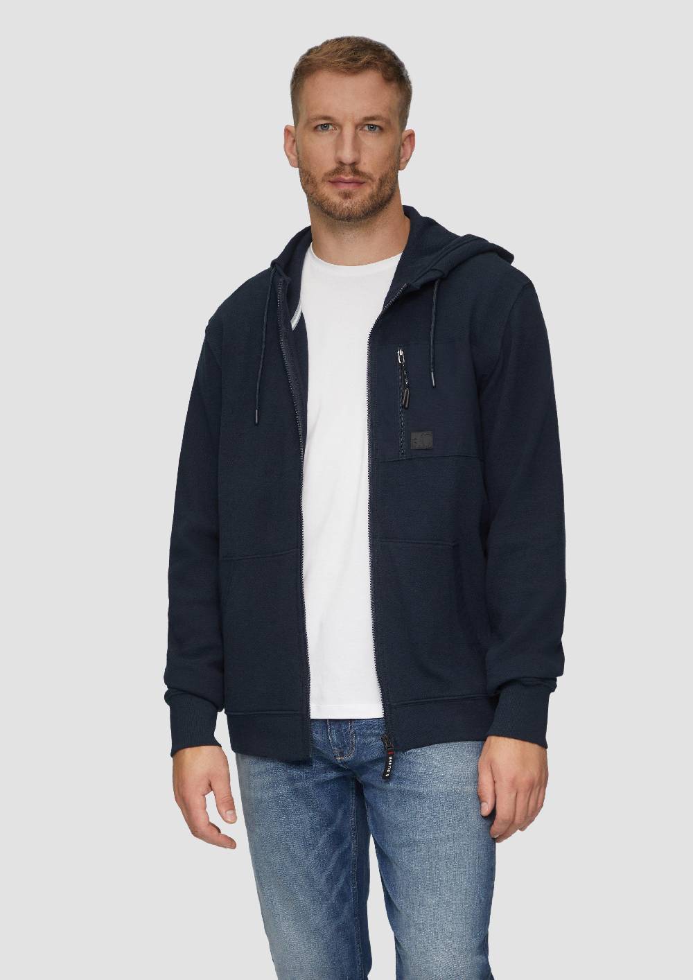 s.Oliver Weiche Sweatshirt-Jacke mit Kapuze Preisnachlass