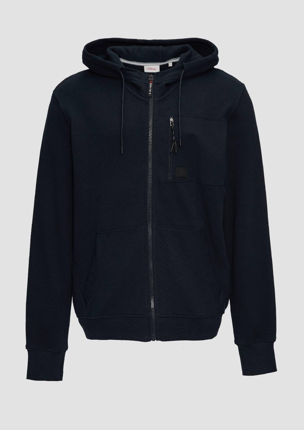 s.Oliver Weiche Sweatshirt-Jacke mit Kapuze Preisnachlass