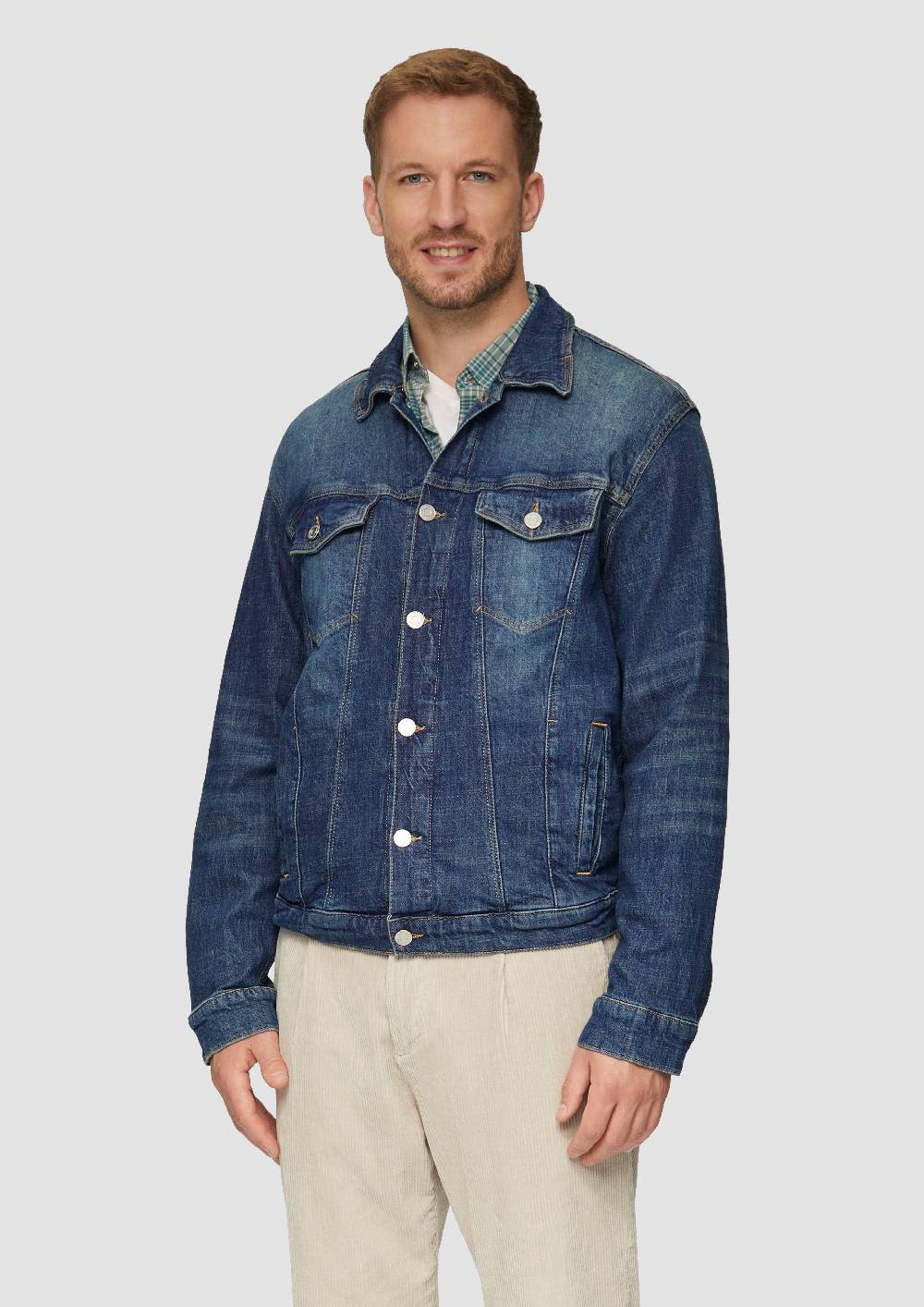 s.Oliver Jeansjacke aus Baumwollstretch Heißer Verkauf