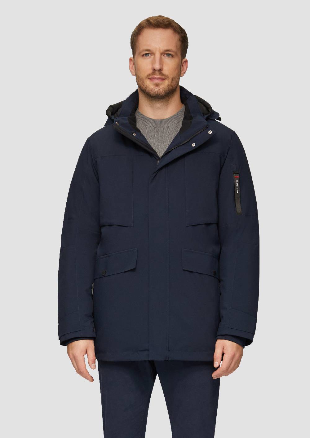 s.Oliver Wasserabweisender Parka mit abnehmbarer Kapuze und weichem Griff Neueste Mode