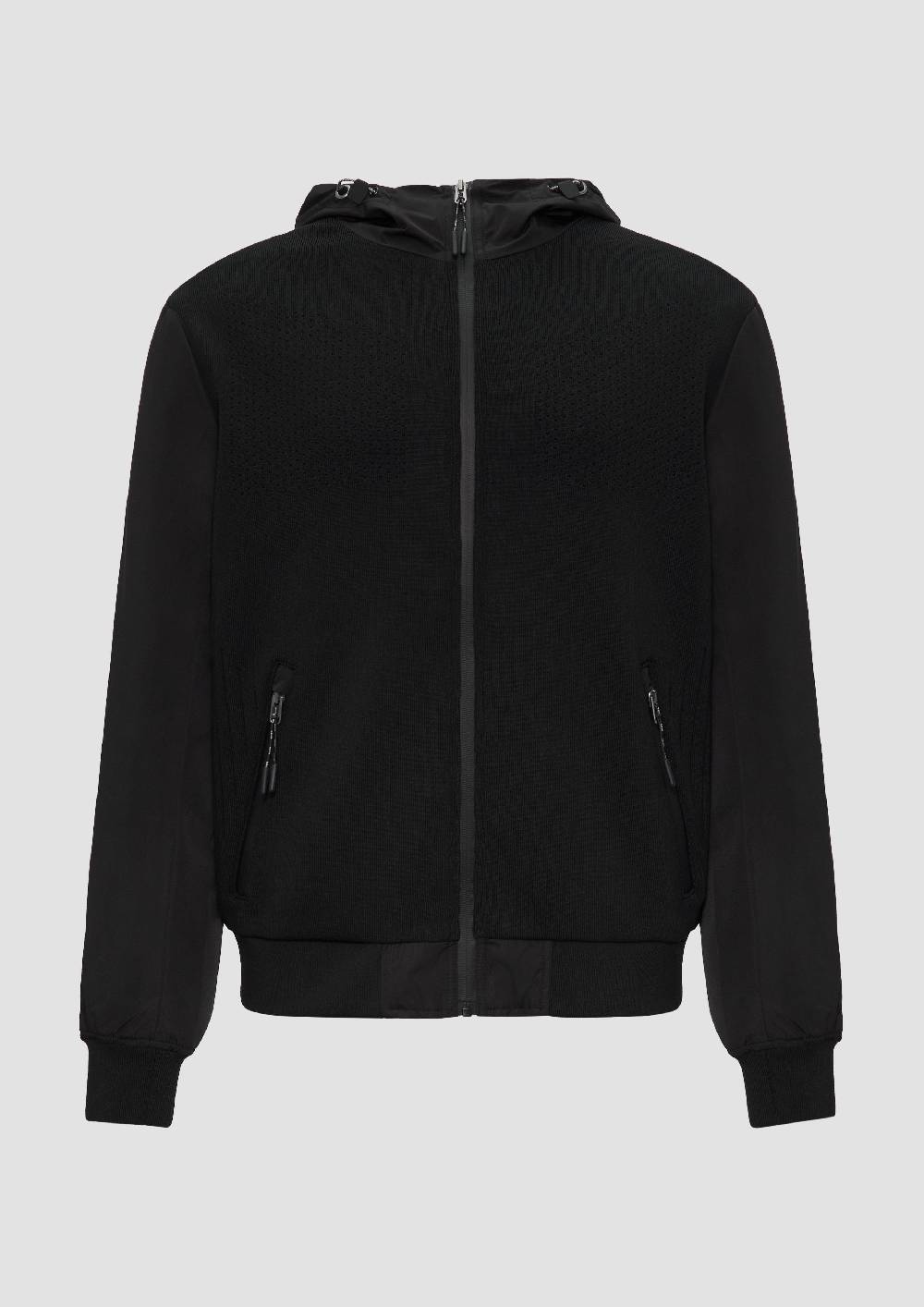 s.Oliver Jacke mit innovativem Materialmix und Kapuze Blitzangebot
