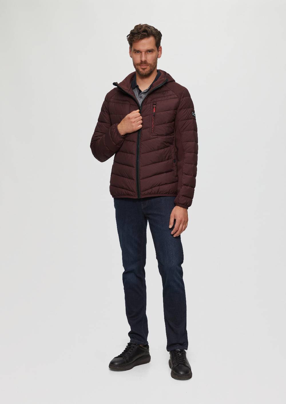 s.Oliver Pufferjacke im Fabricmix mit Kontrast-Details Tägliche Deals