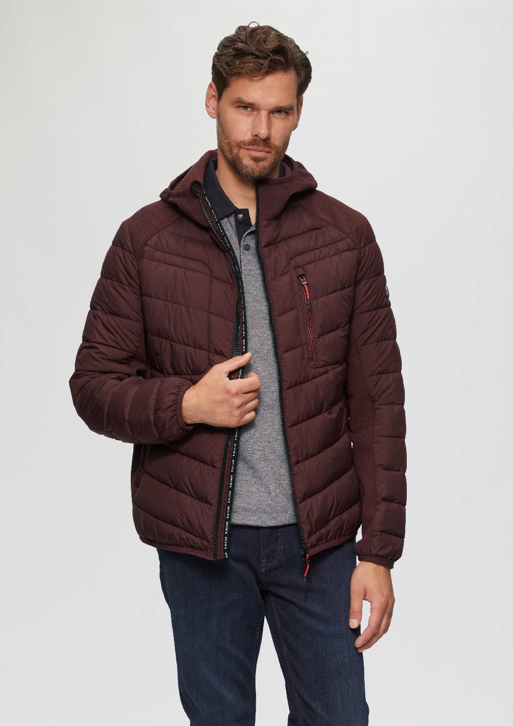 s.Oliver Pufferjacke im Fabricmix mit Kontrast-Details Tägliche Deals