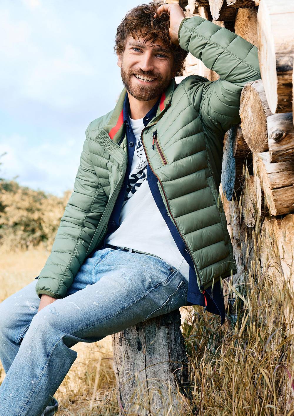 s.Oliver Leicht wattierte Steppjacke aus recyceltem Polyester Tiefpreis