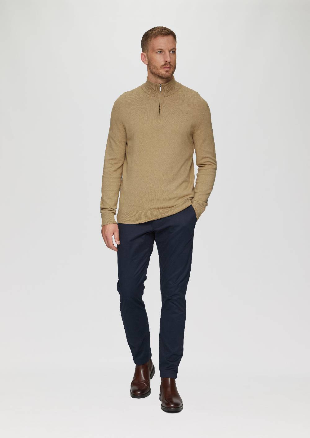 s.Oliver Strickpullover mit Stehkragen Begrenzte Freigabe