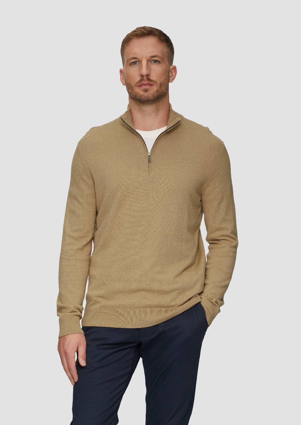 s.Oliver Strickpullover mit Stehkragen Begrenzte Freigabe
