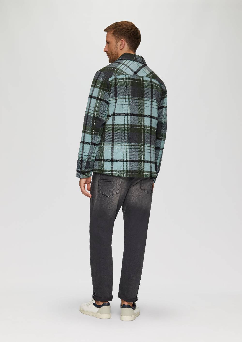 s.Oliver Kariertes Overshirt mit Brusttasche und Innenfutter Letzte 2 Tage