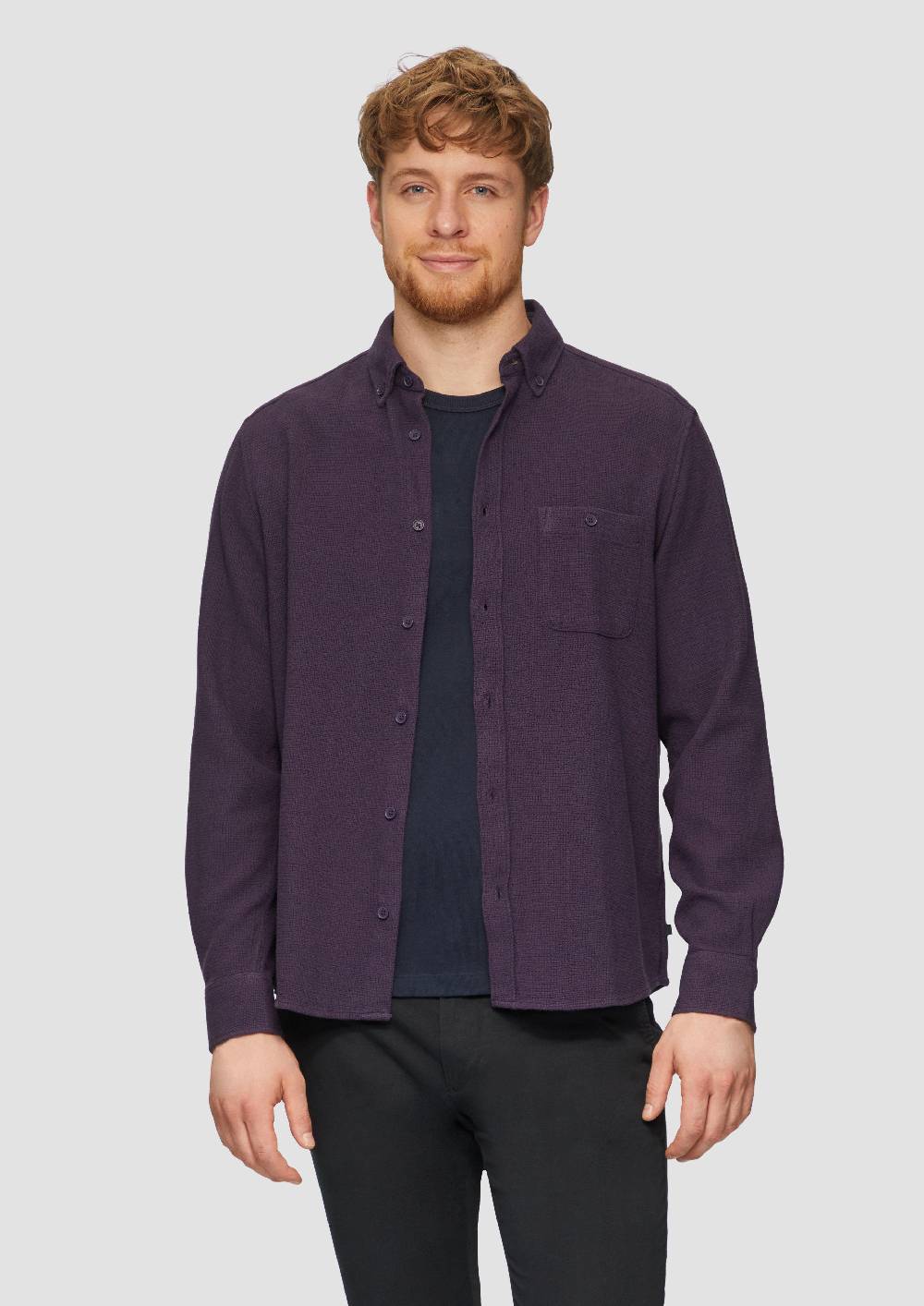 s.Oliver Regular Fit: Button-down-Hemd aus Strukturware Bis zu 50% Rabatt