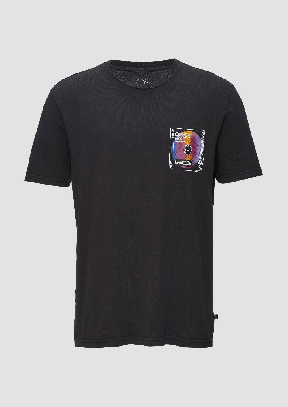 s.Oliver Gewaschenes T-Shirt mit Front- und Rückenprint Bis zu 60% Rabatt