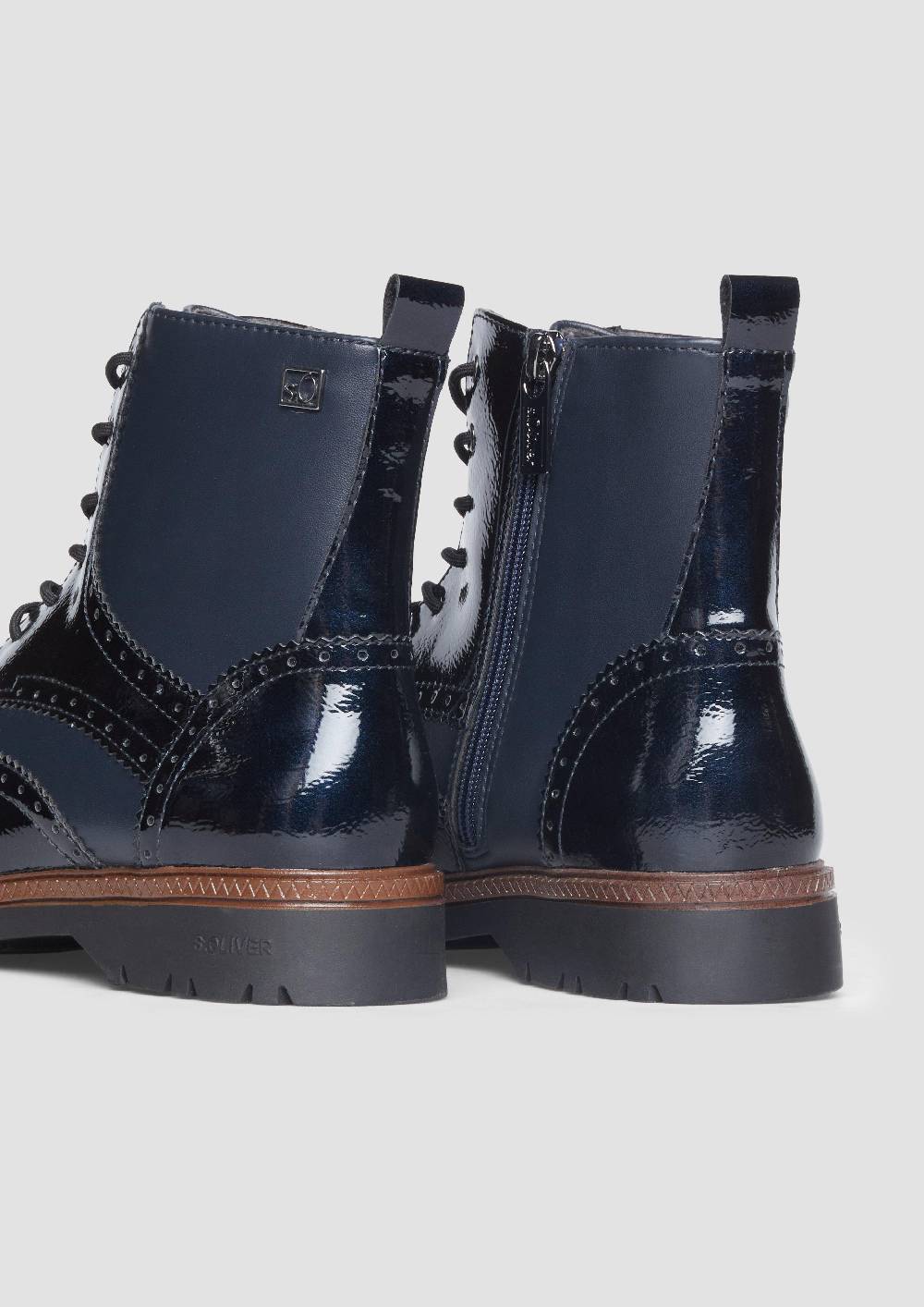 s.Oliver Stiefel mit Schnürung und Reißverschluss im Angebot