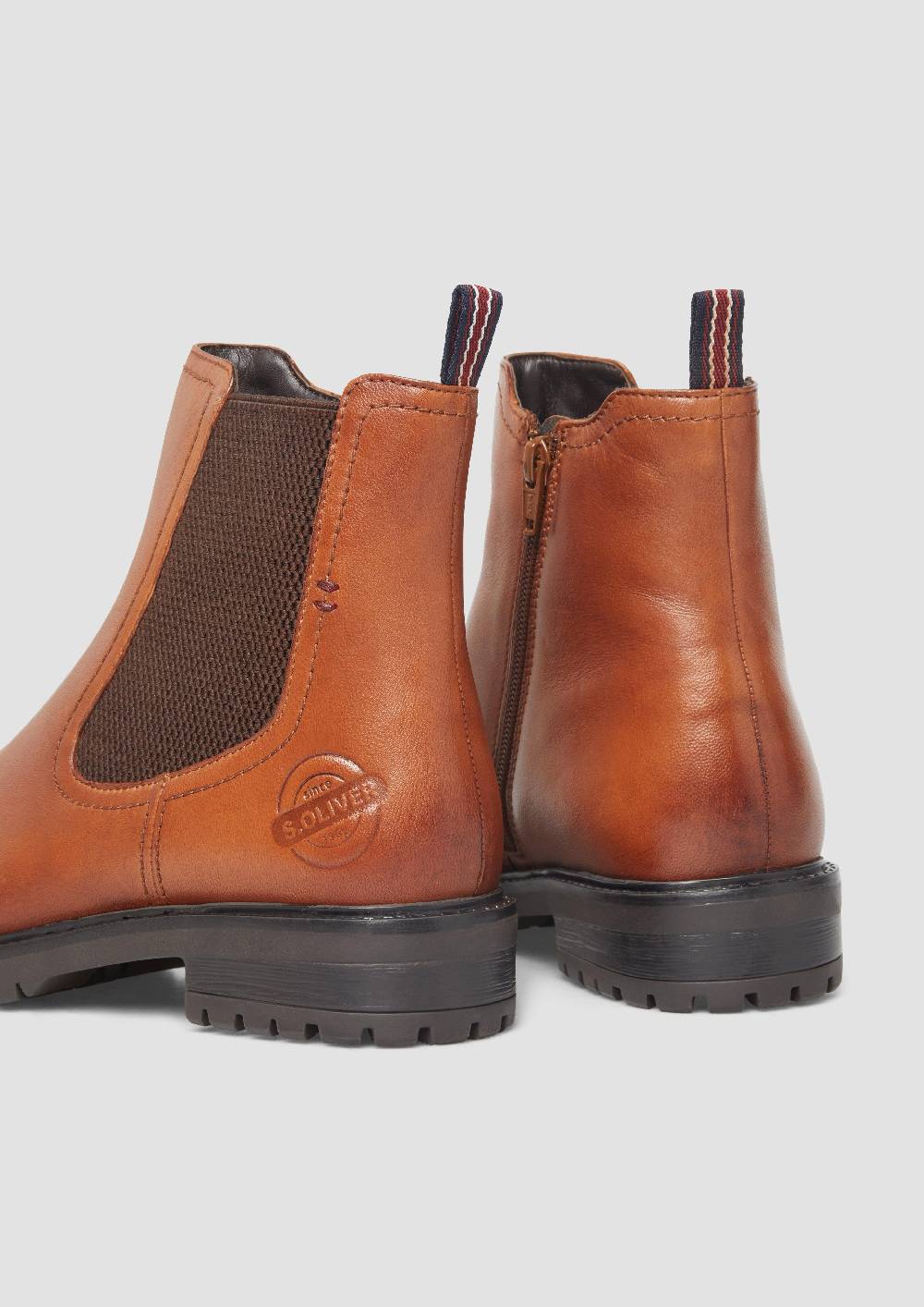 s.Oliver Chelsea Boots aus Schafsleder Großer Ausverkauf