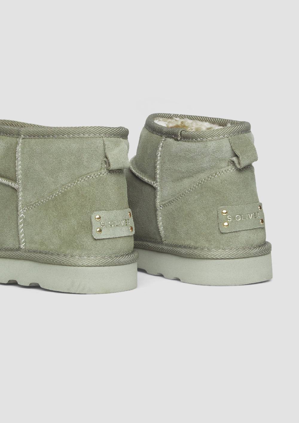 s.Oliver Flache Stiefel aus Leder Online Shopping