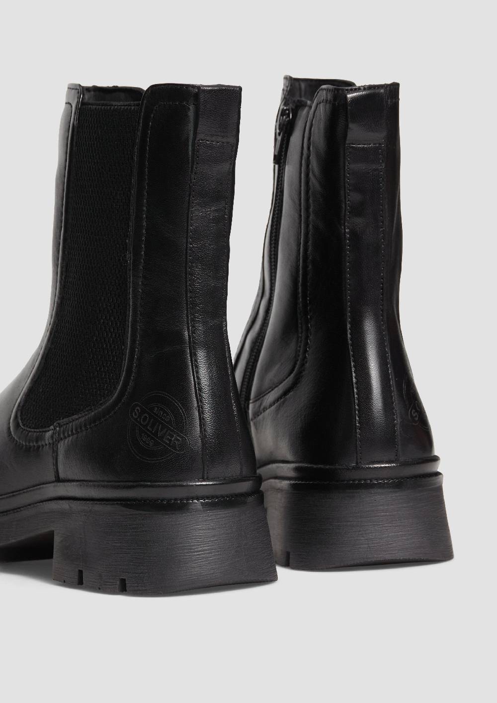s.Oliver Chelsea Boots aus Schafsleder Black Friday