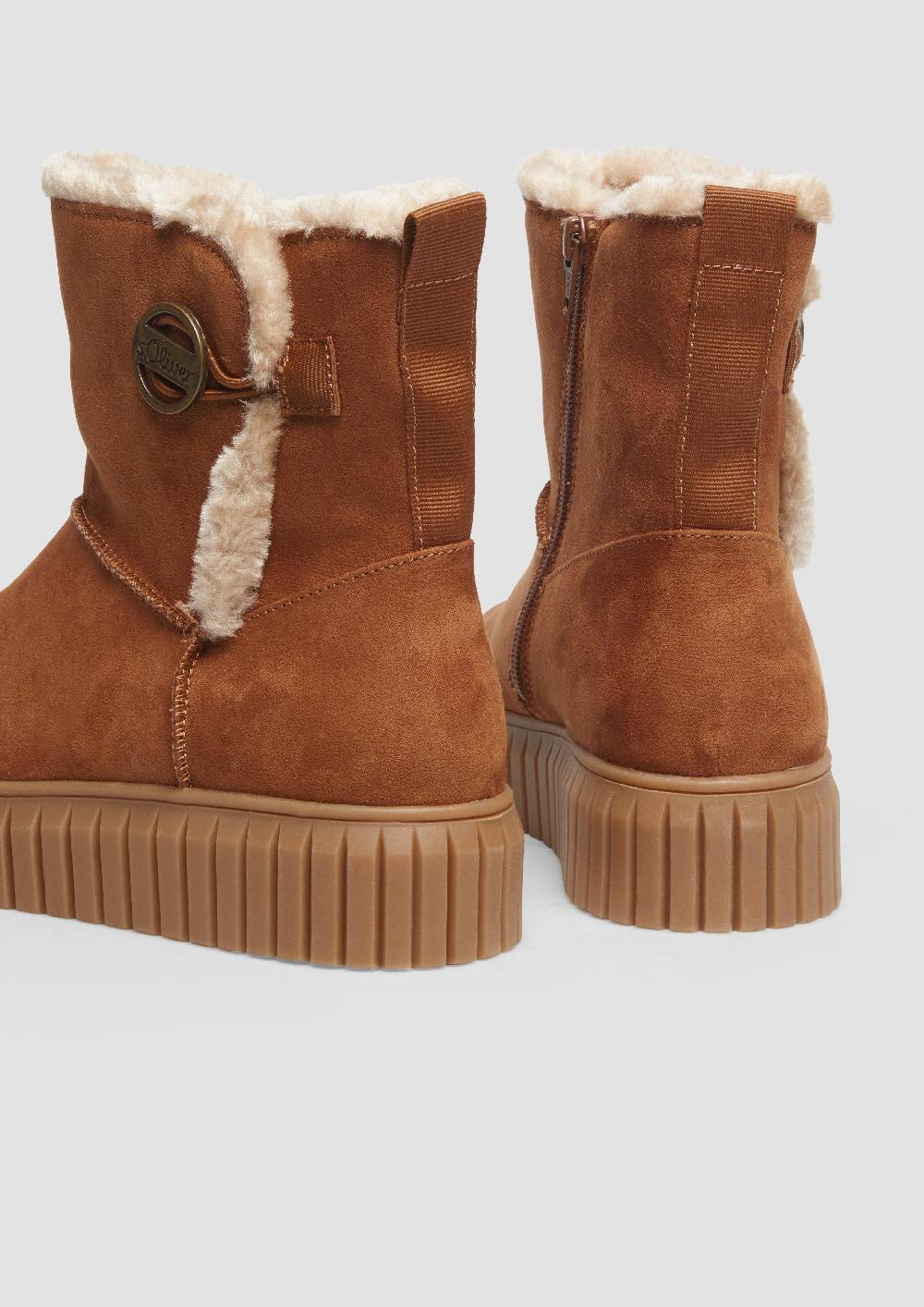 s.Oliver Gefütterte Boots mit Plateausohle Große Rabatte