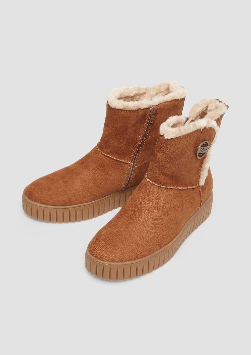 s.Oliver Gefütterte Boots mit Plateausohle Große Rabatte