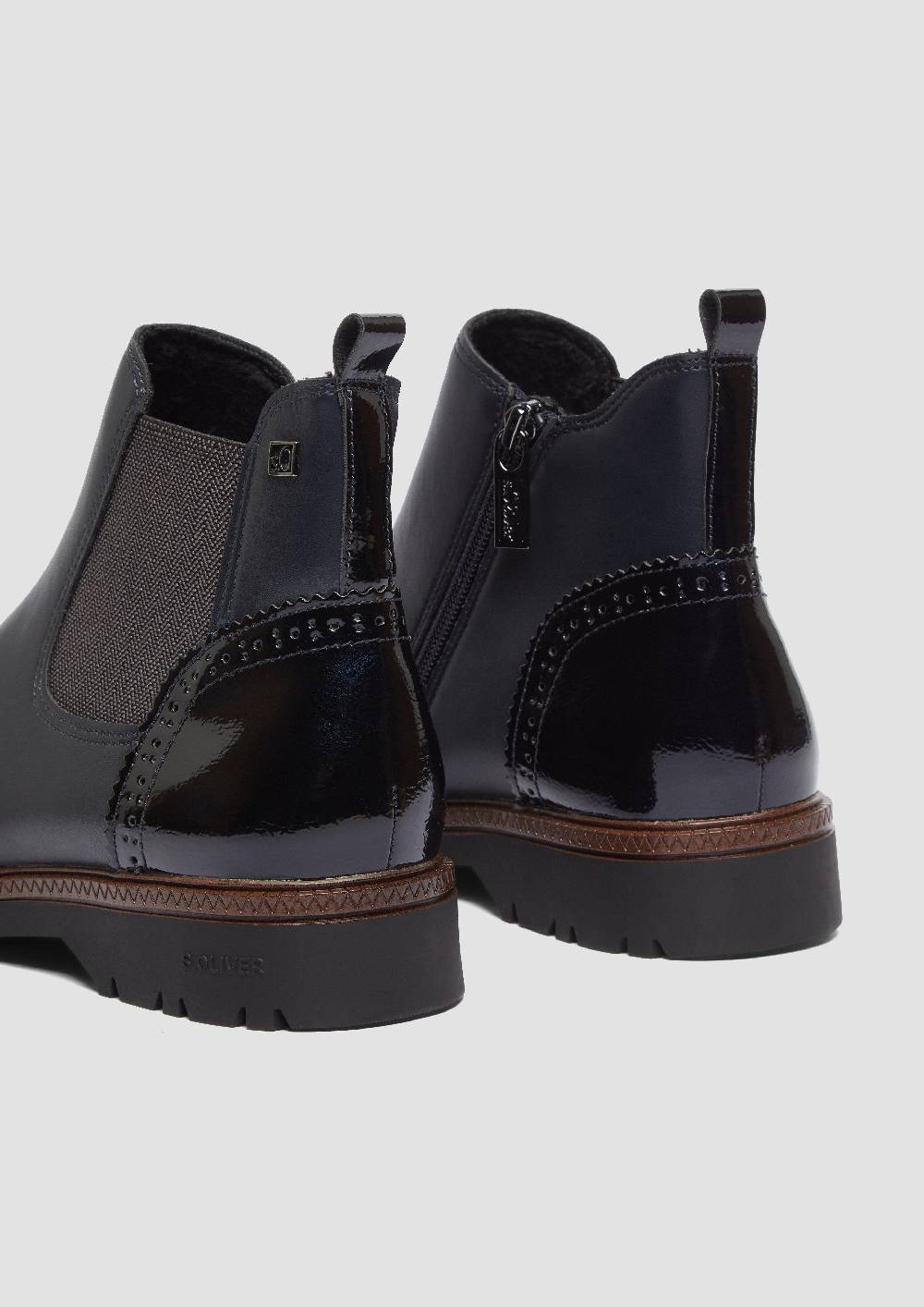 s.Oliver Chelsea Boots in Leder-Optik Kostenlose Rückgabe
