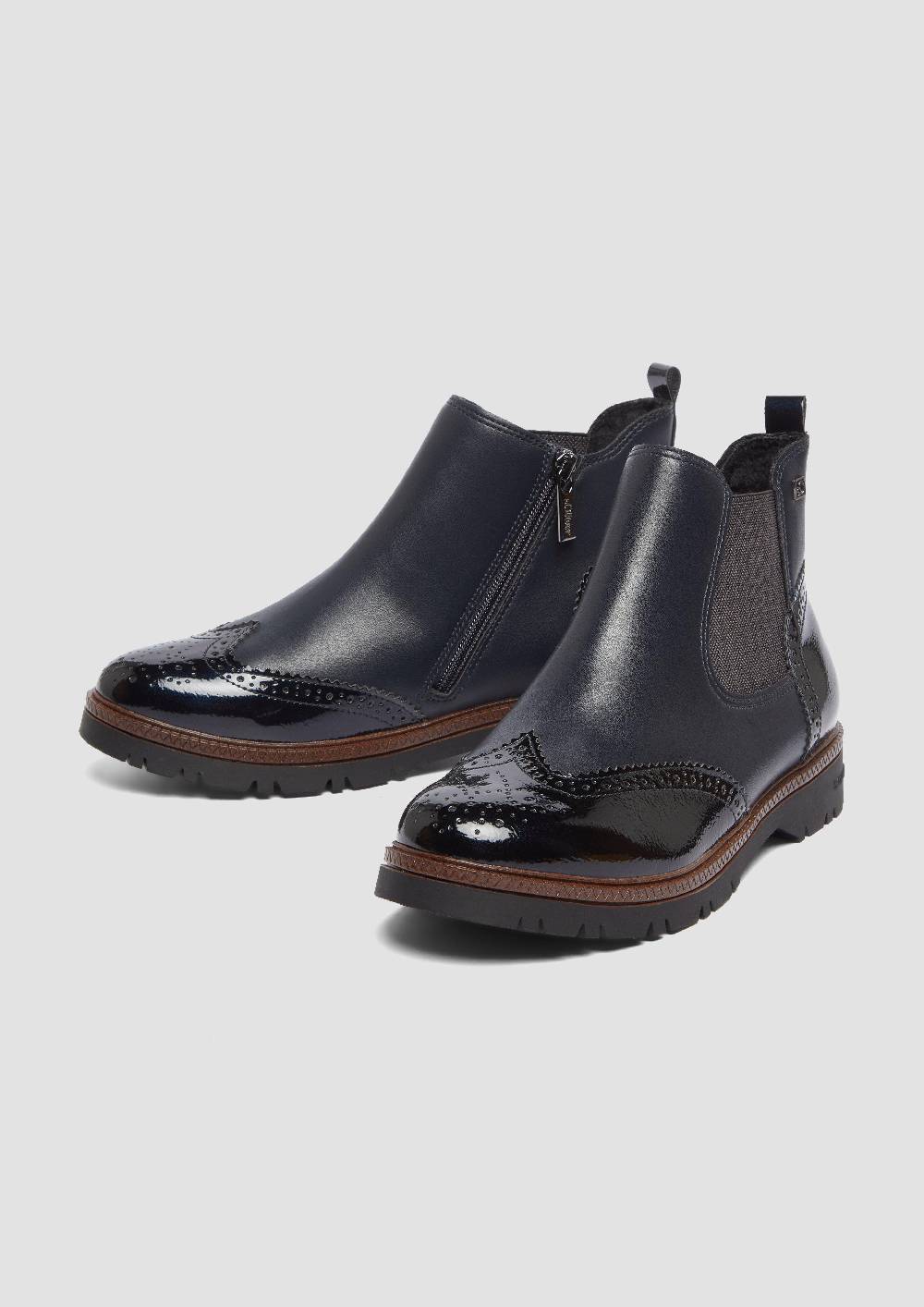 s.Oliver Chelsea Boots in Leder-Optik Kostenlose Rückgabe