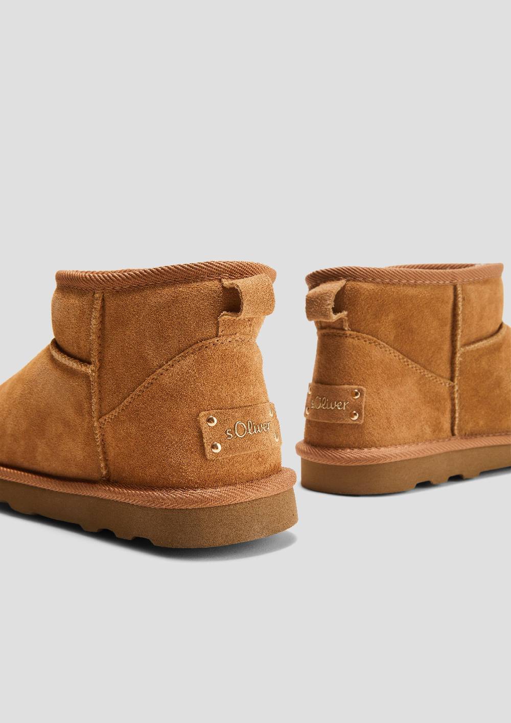 s.Oliver Flache Stiefel aus Leder Letzte 2 Tage