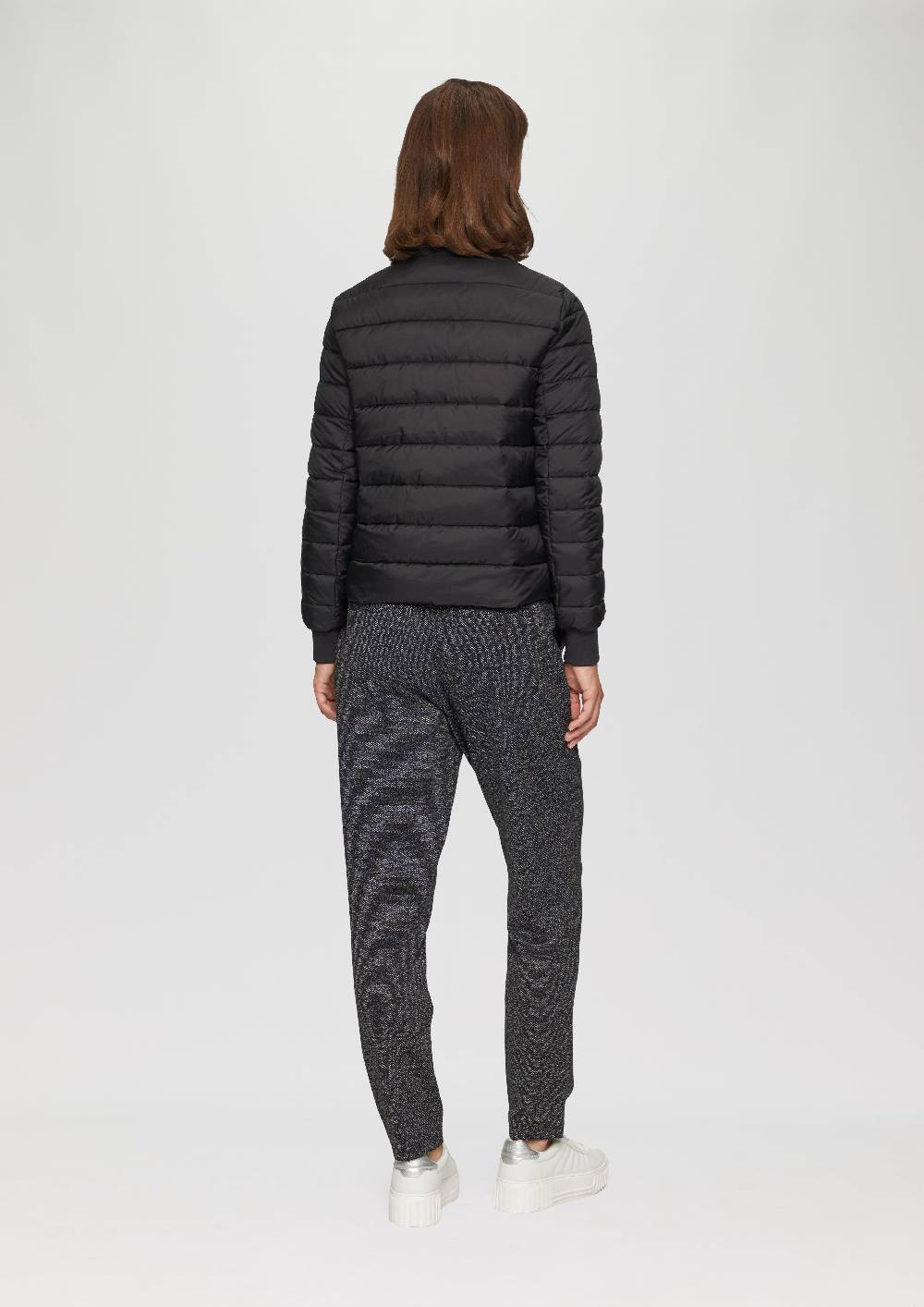 s.Oliver Kurze Steppjacke mit Rippbündchen Im Verkauf
