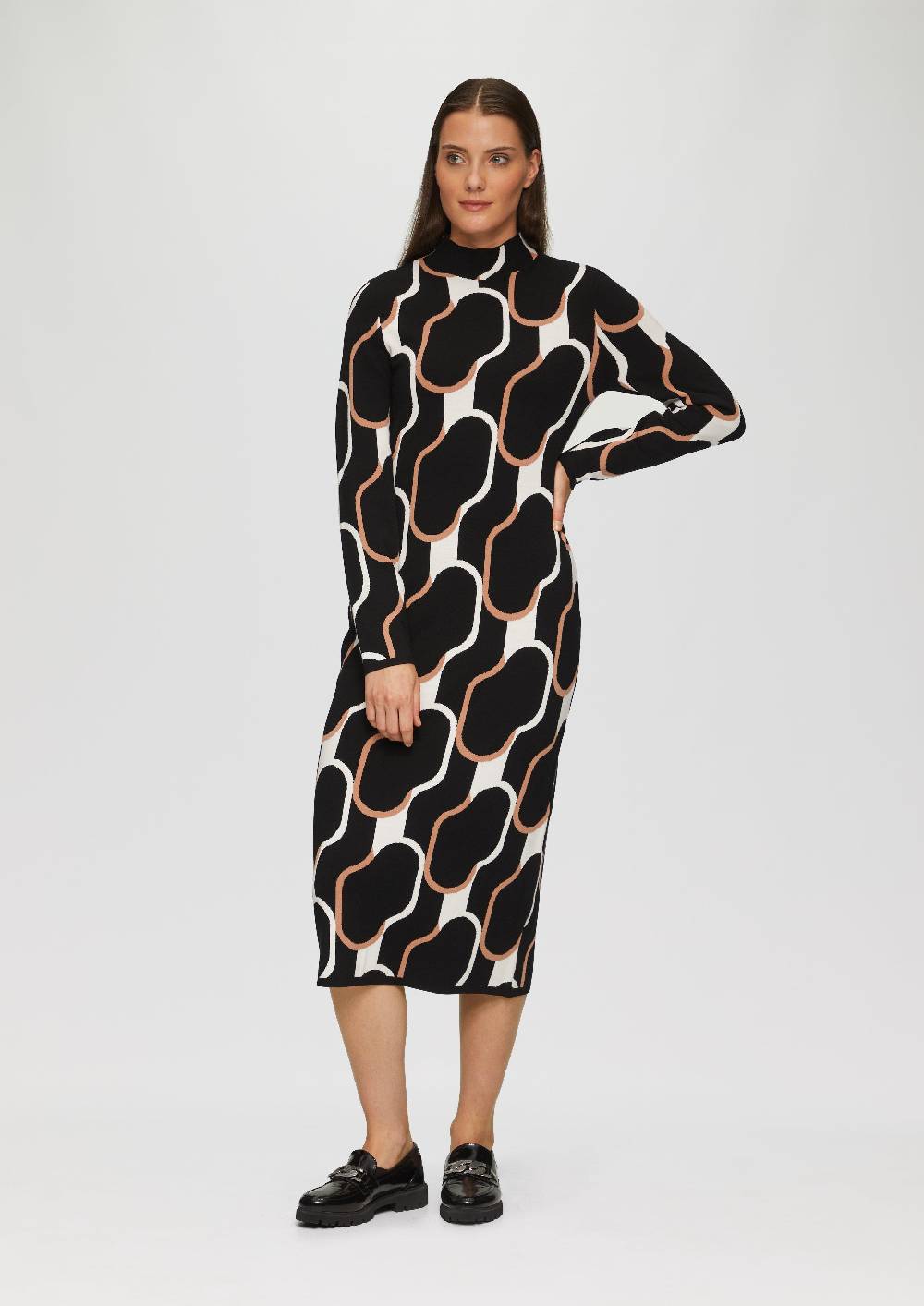 s.Oliver Strick-Kleid mit Stehkragen Online