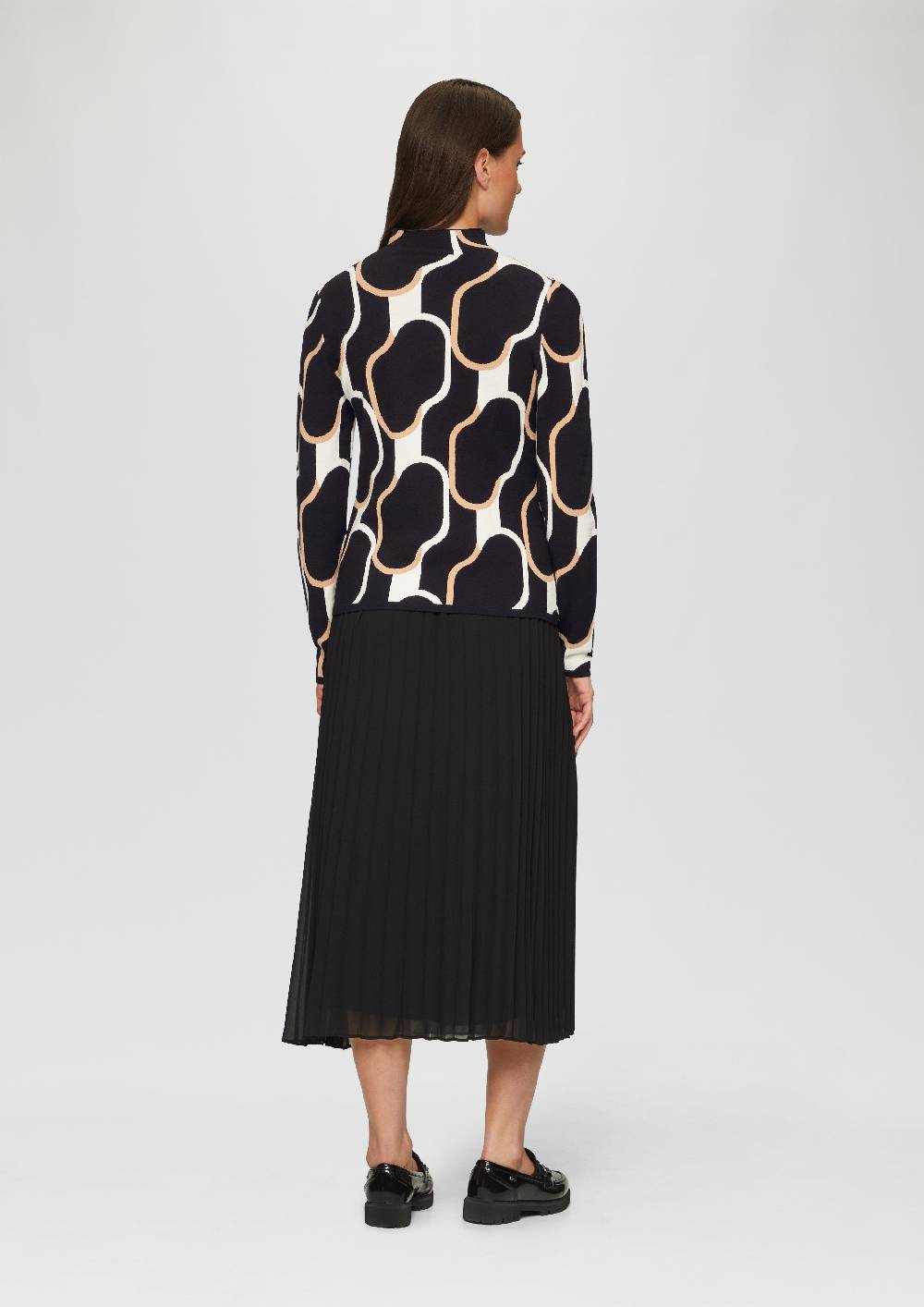 s.Oliver Schmaler Strickpullover mit Jacquard-Muster Outlet