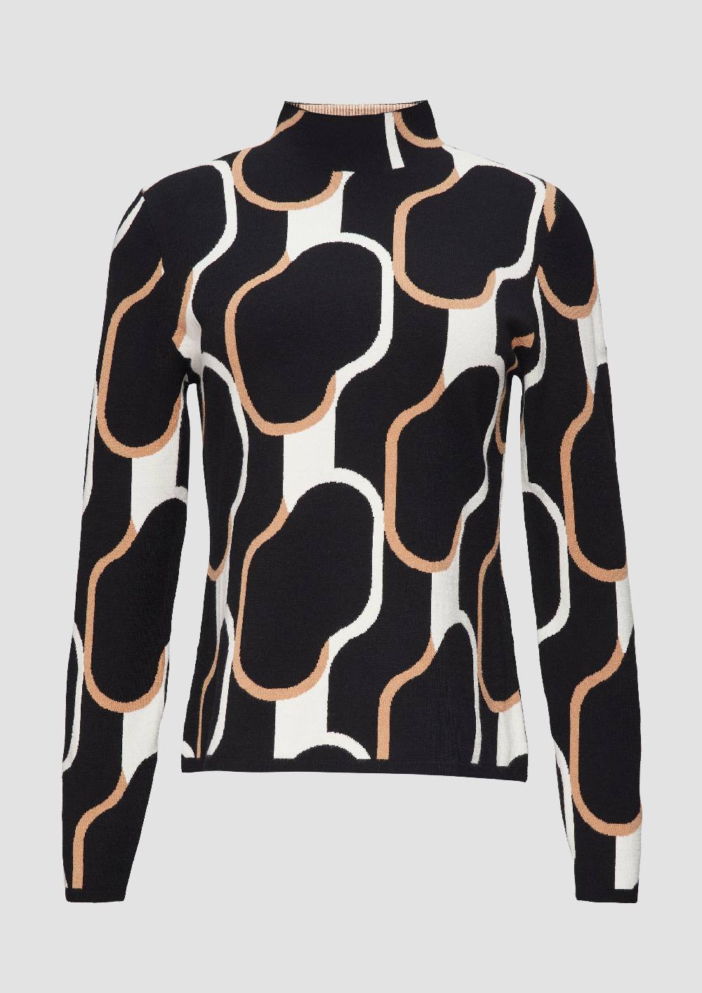 s.Oliver Schmaler Strickpullover mit Jacquard-Muster Outlet