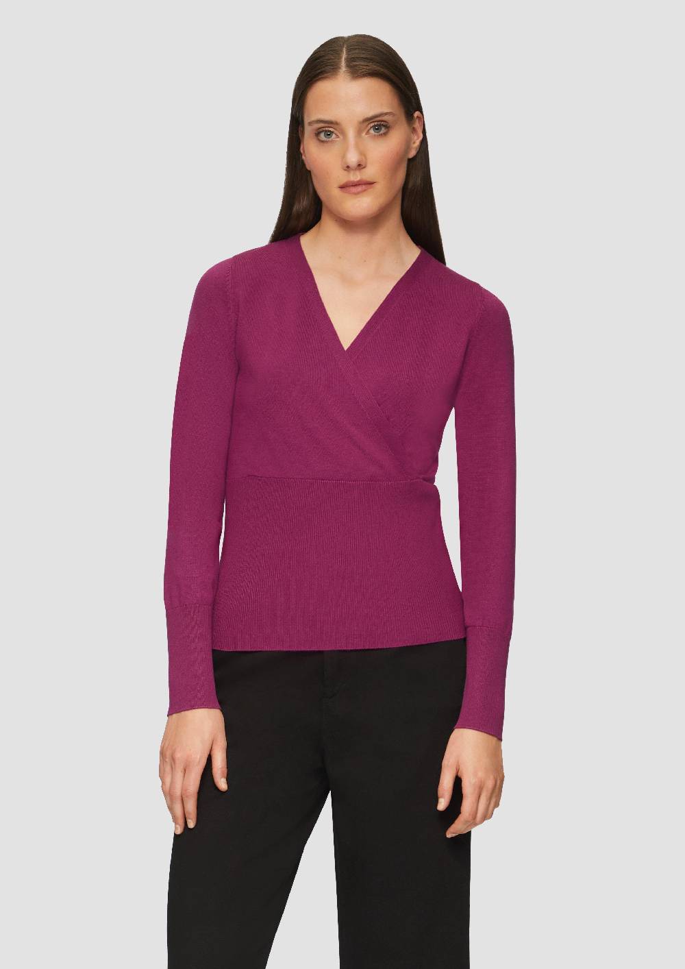 s.Oliver Feinstrickpullover in Wickel-Optik Verkauf