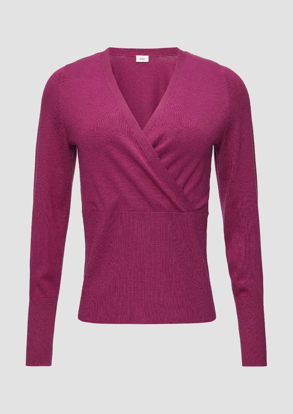 s.Oliver Feinstrickpullover in Wickel-Optik Verkauf