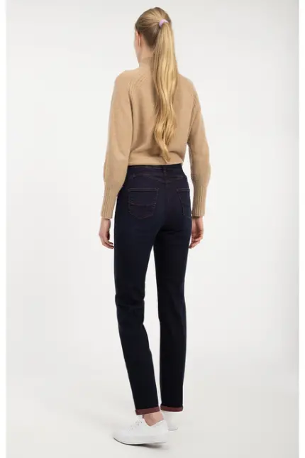 Recover Pants Slim-Fit-Jeans Darlin in DENIM BLAU/ BORDEAUX Artikelnummer REC-13362-4292-460 Begrenzt auf 3 Tage