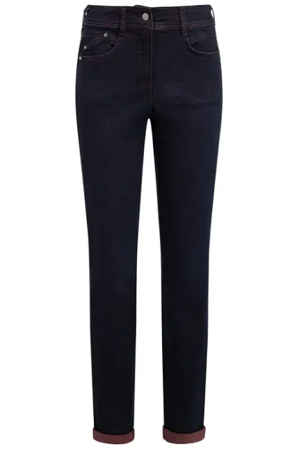 Recover Pants Slim-Fit-Jeans Darlin in DENIM BLAU/ BORDEAUX Artikelnummer REC-13362-4292-460 Begrenzt auf 3 Tage