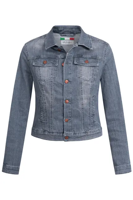 Recover Pants Jeansjacke Chic in GREY Artikelnummer REC-30100-01-U3883-975 50% Rabatt für begrenzte Zeit