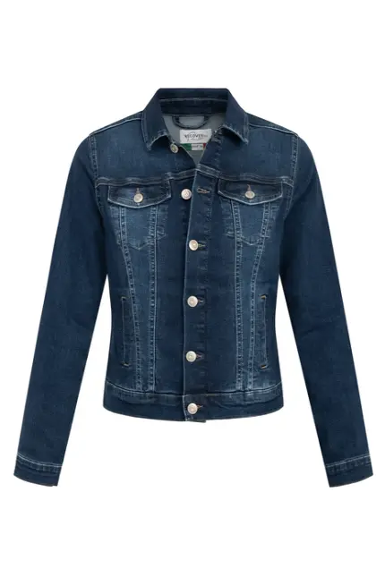 Recover Pants Jeansjacke Chic in Used-Optik in DENIM BLUE Artikelnummer REC-30100-01-4325-145 2025