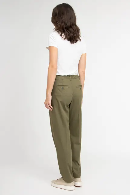 Recover Pants Bundfaltenhose Peggy in Oliv Artikelnummer REC-12641-U4143-580 Preisnachlass