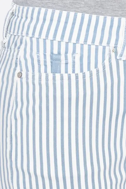 Recover Pants Frieda, Straght-Fit Hose in STREIFEN ECRU/ BLAU Artikelnummer REC-13395-4149-400 Online Outlet