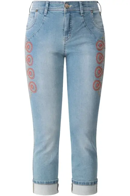Recover Pants Jeans bestickt in blau Artikelnummer REC-12728-2629-100 Sonderangebote