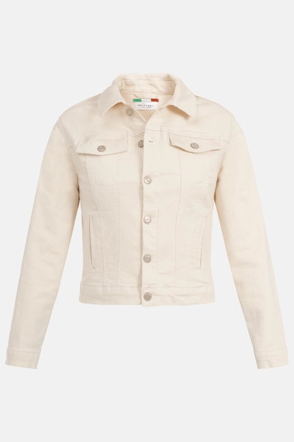 Recover Pants Chic, Jeansjacke in légèrer Passform in ECRU-NATUR Artikelnummer REC-30100-01-3883-111 Bis zu 50% Rabatt