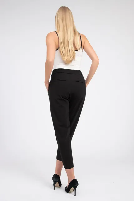 Recover Pants Legere Bundfaltenhose in SCHWARZ Artikelnummer REC-13005-3875-990 Clearance-Verkauf