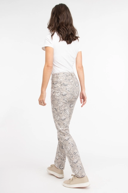 Recover Pants Hose mit Paisleydruck in DRUCK ECRU-BEIGE-ANTHRAZIT Artikelnummer REC-12281-4074-2 Verkauf
