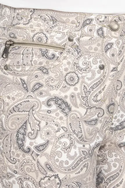 Recover Pants Hose mit Paisleydruck in DRUCK ECRU-BEIGE-ANTHRAZIT Artikelnummer REC-12281-4074-2 Verkauf