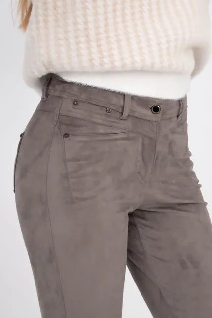 Recover Pants Hose in Wildlederoptik in DUNKELBRAUN Artikelnummer REC-11901-3049-890 Hotsell