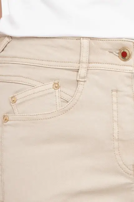 Recover Pants Modische Hose im 5-Pocket Style in BEIGE Artikelnummer REC-13362-4142-235 Fabrikpreis