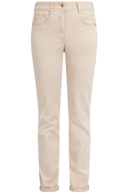 Recover Pants Modische Hose im 5-Pocket Style in BEIGE Artikelnummer REC-13362-4142-235 Fabrikpreis