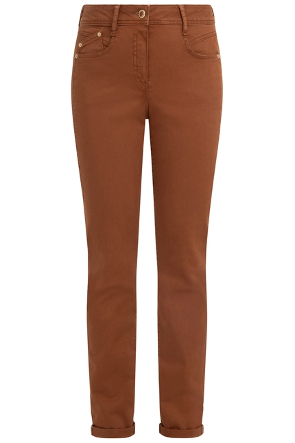Recover Pants Modische Hose im 5-Pocket Style in COGNAC Artikelnummer REC-13362-4142-871 Sonderangebot