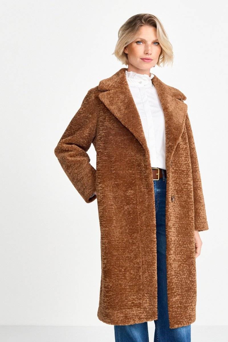 Eich & Royal Teddy-Mantel mit Reverskragen Online Outlet